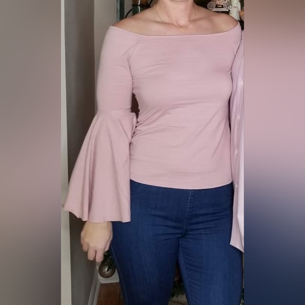 Pink Bell Sleeve Top